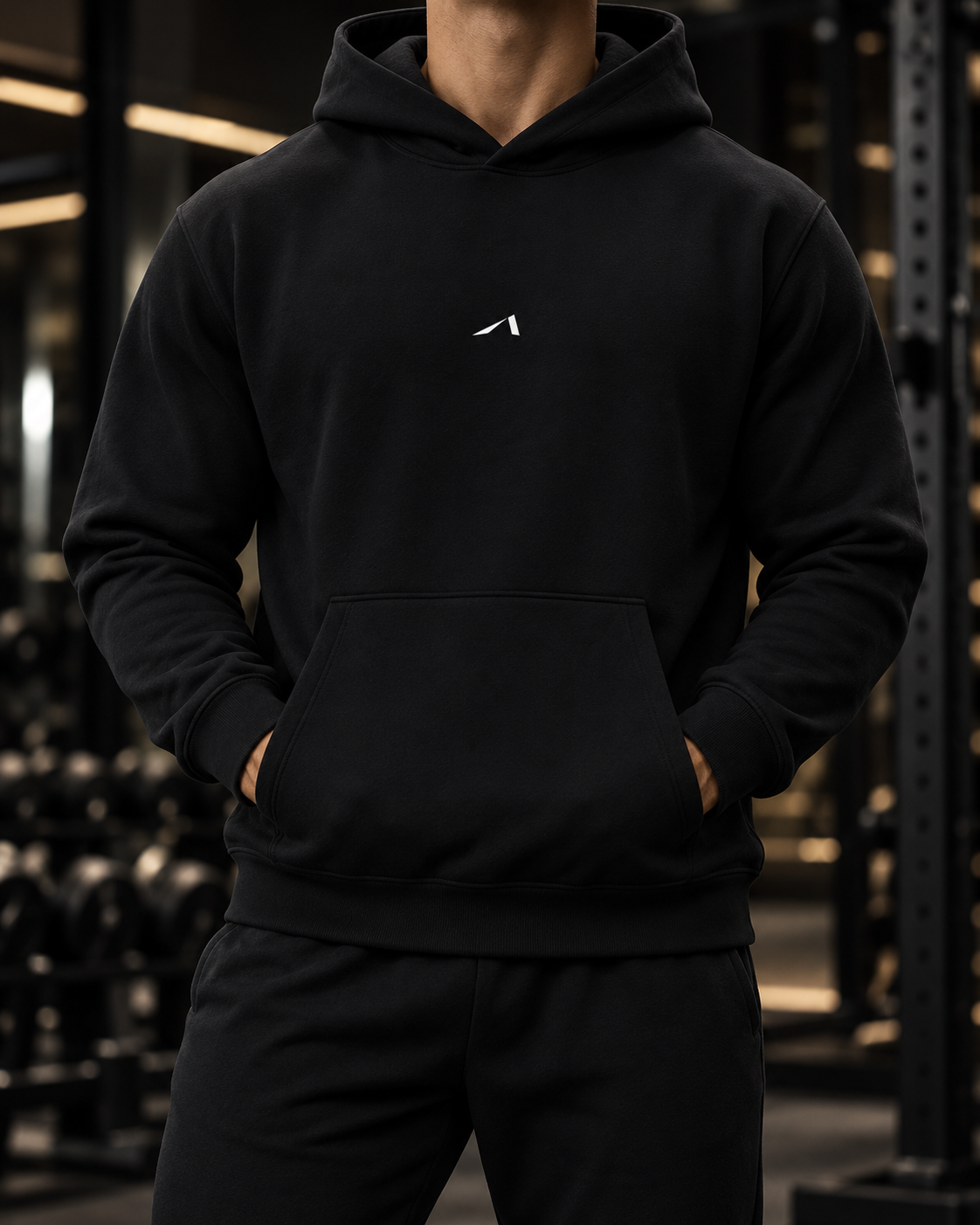 Unisex Heavyweight Cotton Hoodie - White Logo