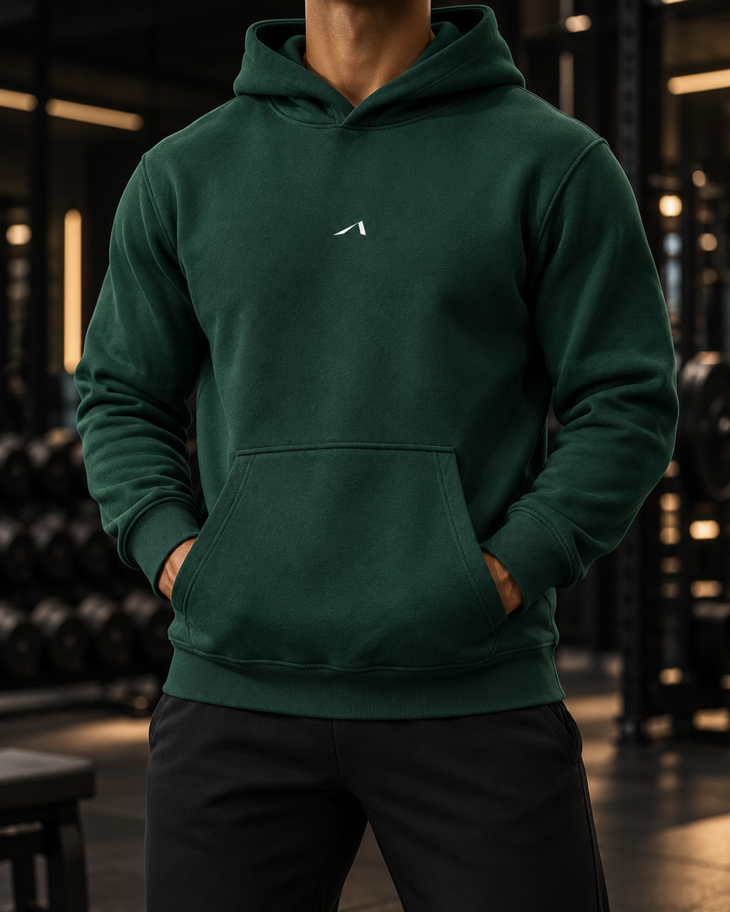 Unisex Heavyweight Cotton Hoodie - White Logo