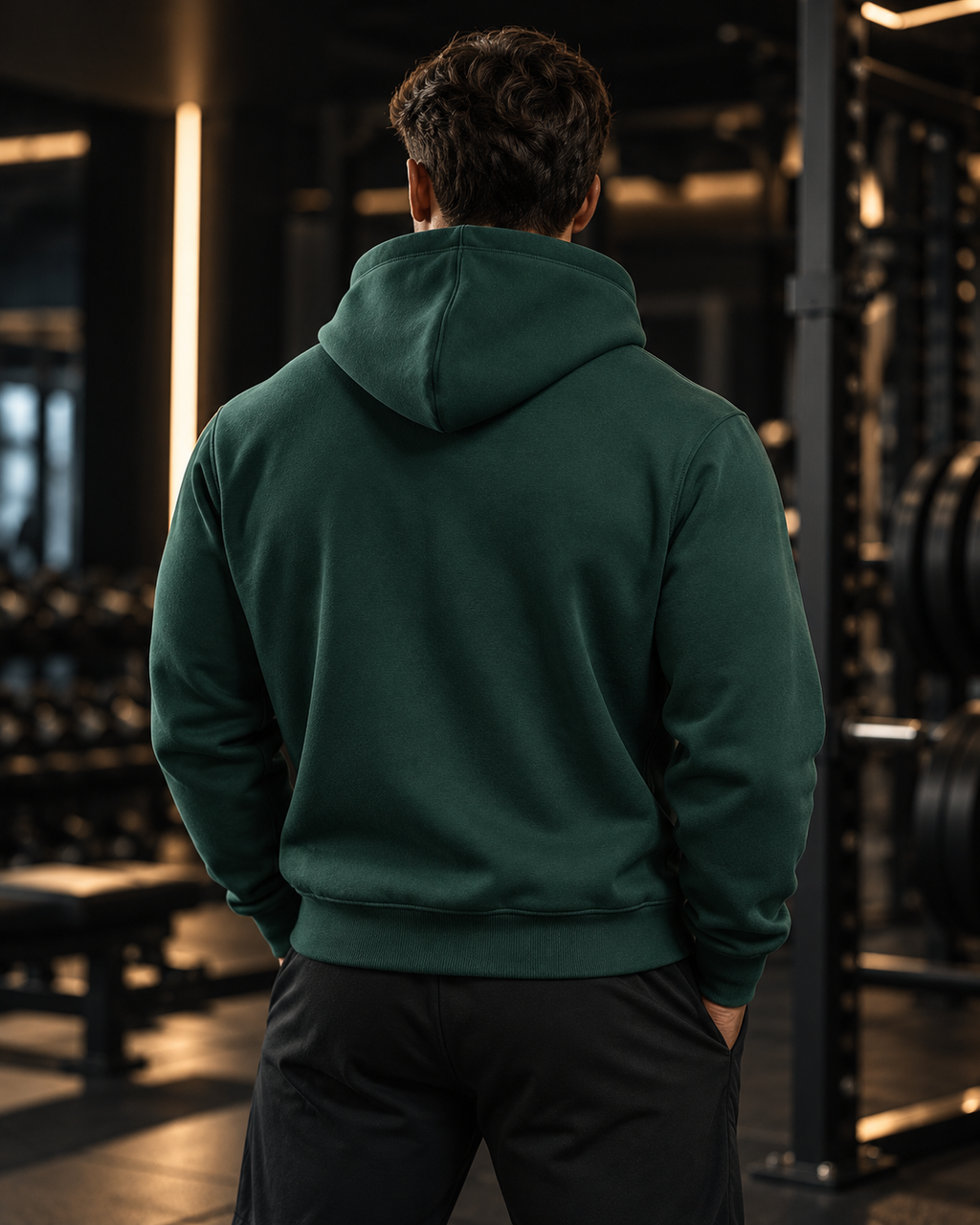 Unisex Heavyweight Cotton Hoodie - White Logo