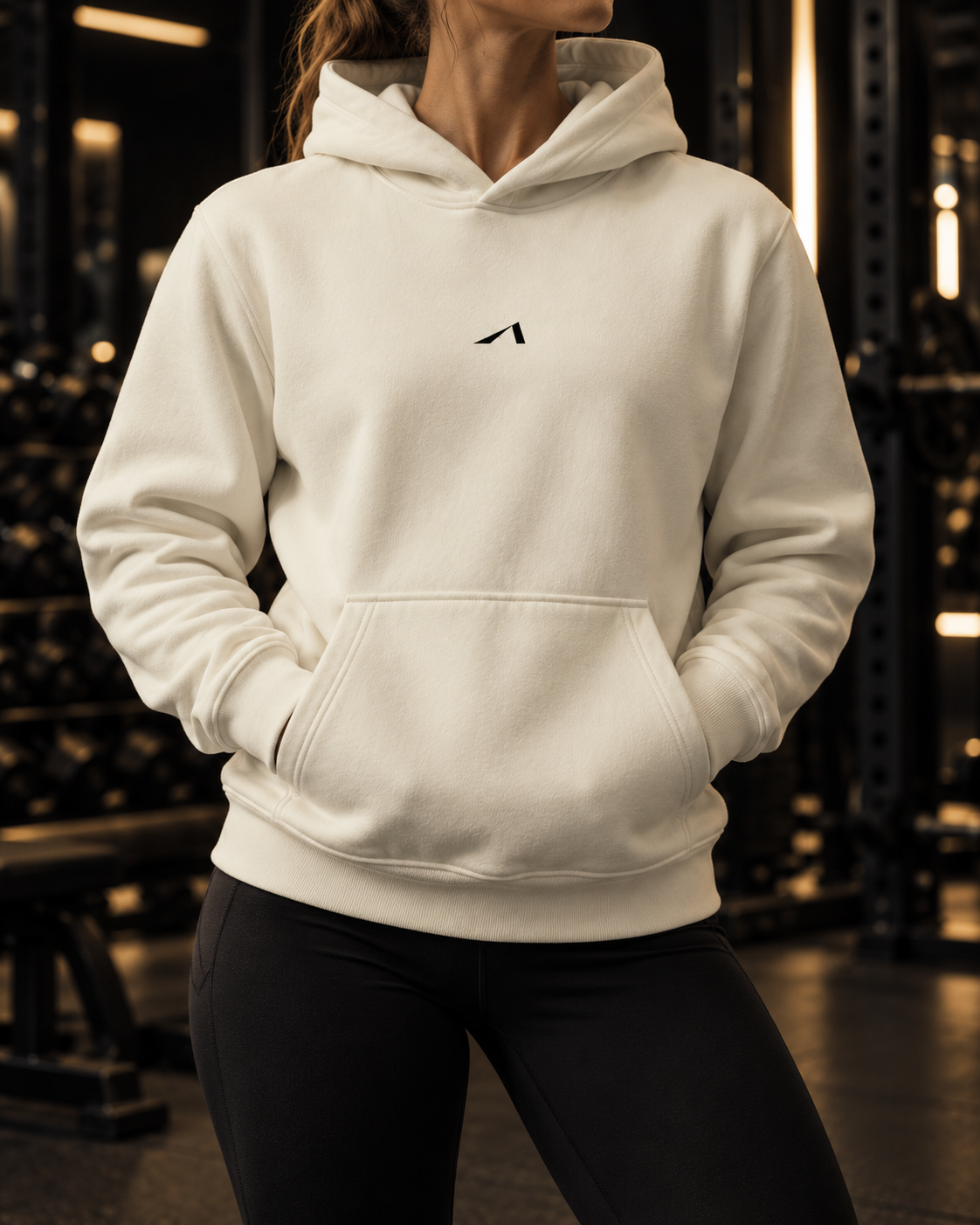 Unisex Heavyweight Cotton Hoodie - Black Logo