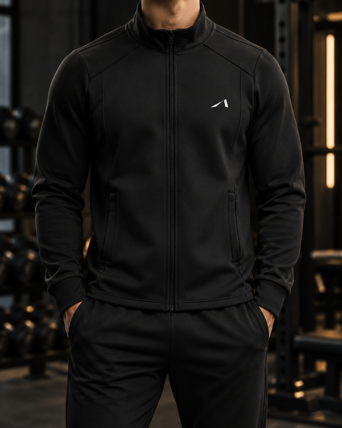 Unisex Stand Collar Track Jacket
