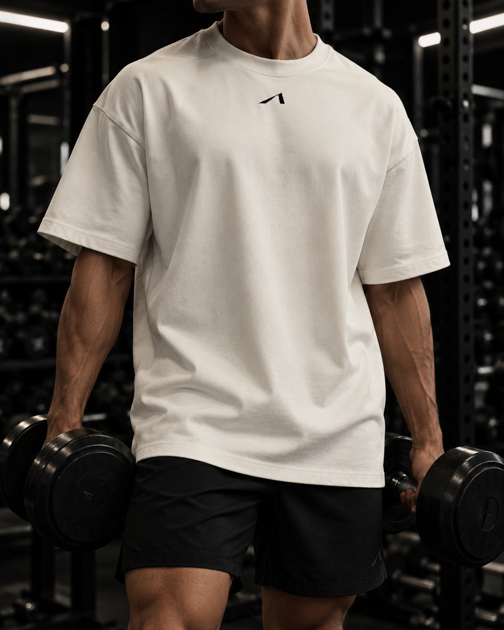 Unisex Heavyweight Oversized T-Shirt - White Logo