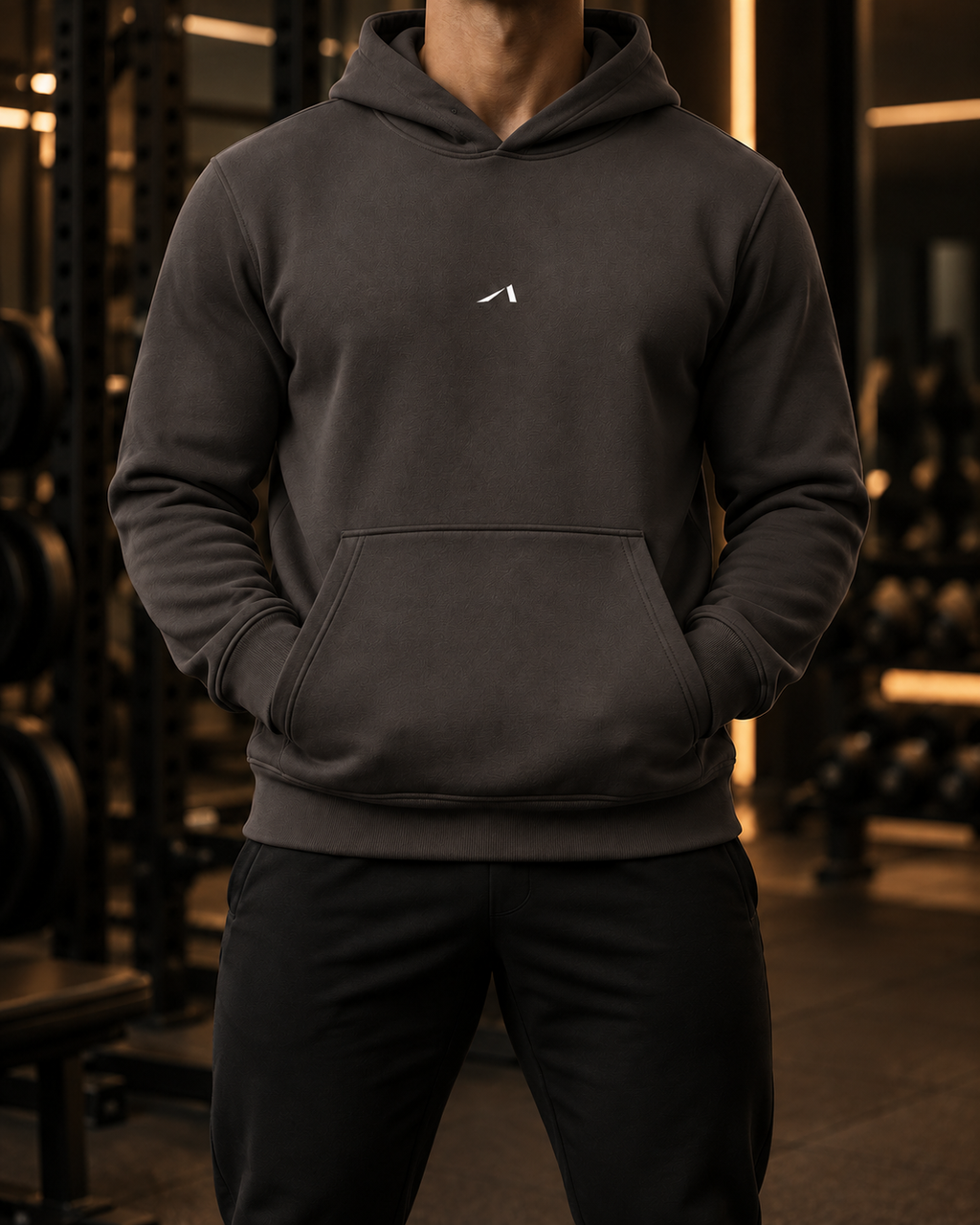 Unisex Heavyweight Cotton Hoodie - White Logo