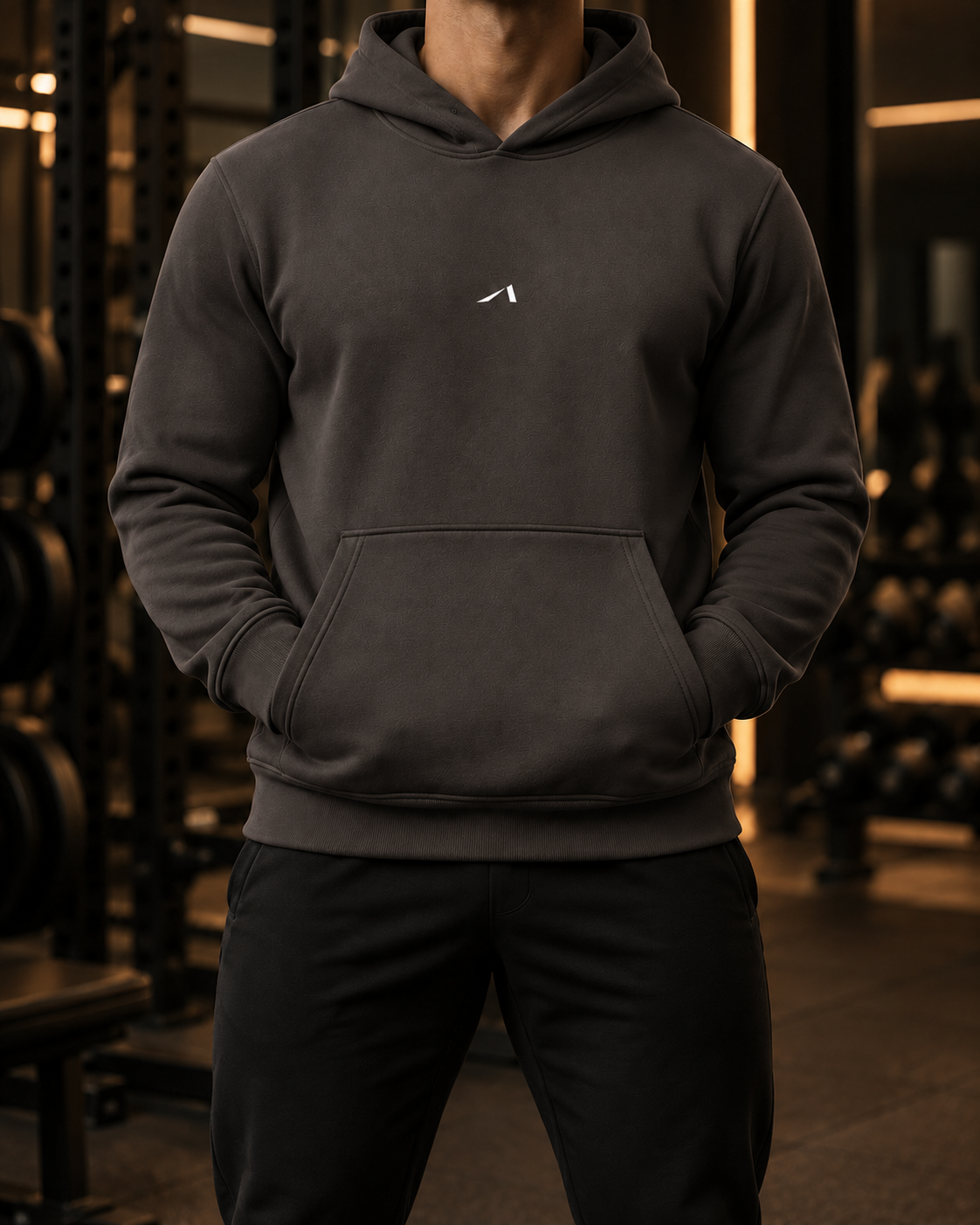 Unisex Heavyweight Cotton Hoodie - White Logo