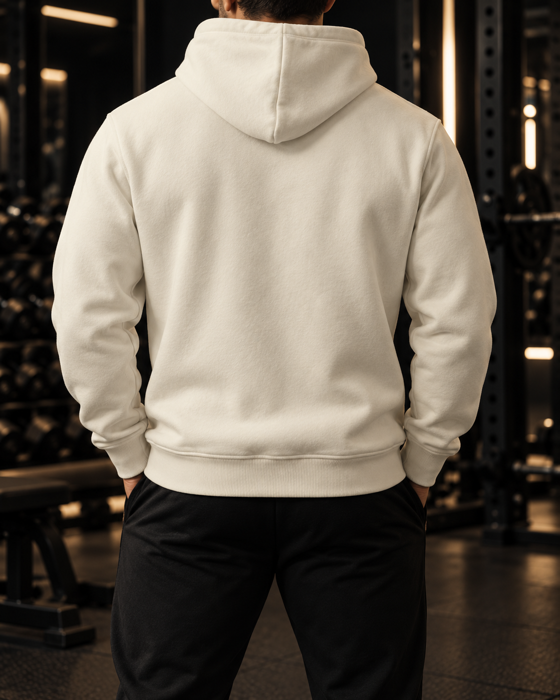 Unisex Heavyweight Cotton Hoodie - Black Logo