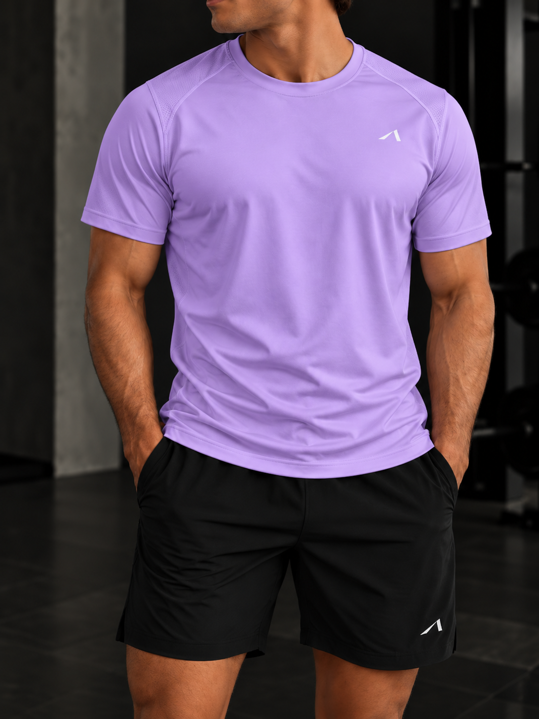 Men’s Regular Fit Performance T-Shirt - White Logo