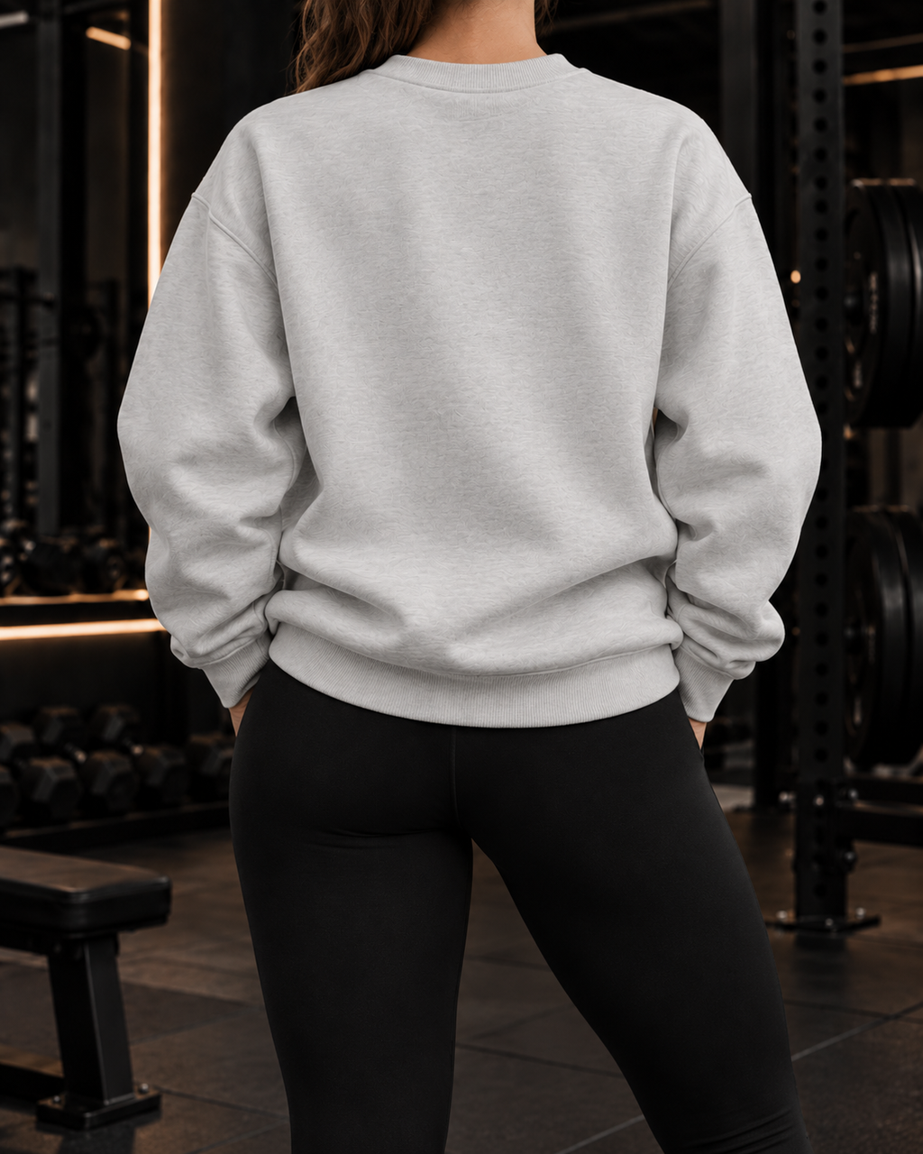 Unisex Oversized Crewneck Sweatshirt - Black Logo