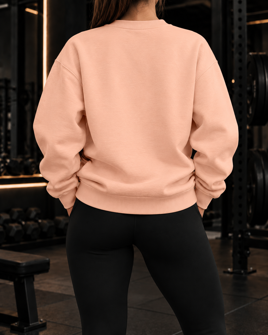 Unisex Oversized Crewneck Sweatshirt - Black Logo