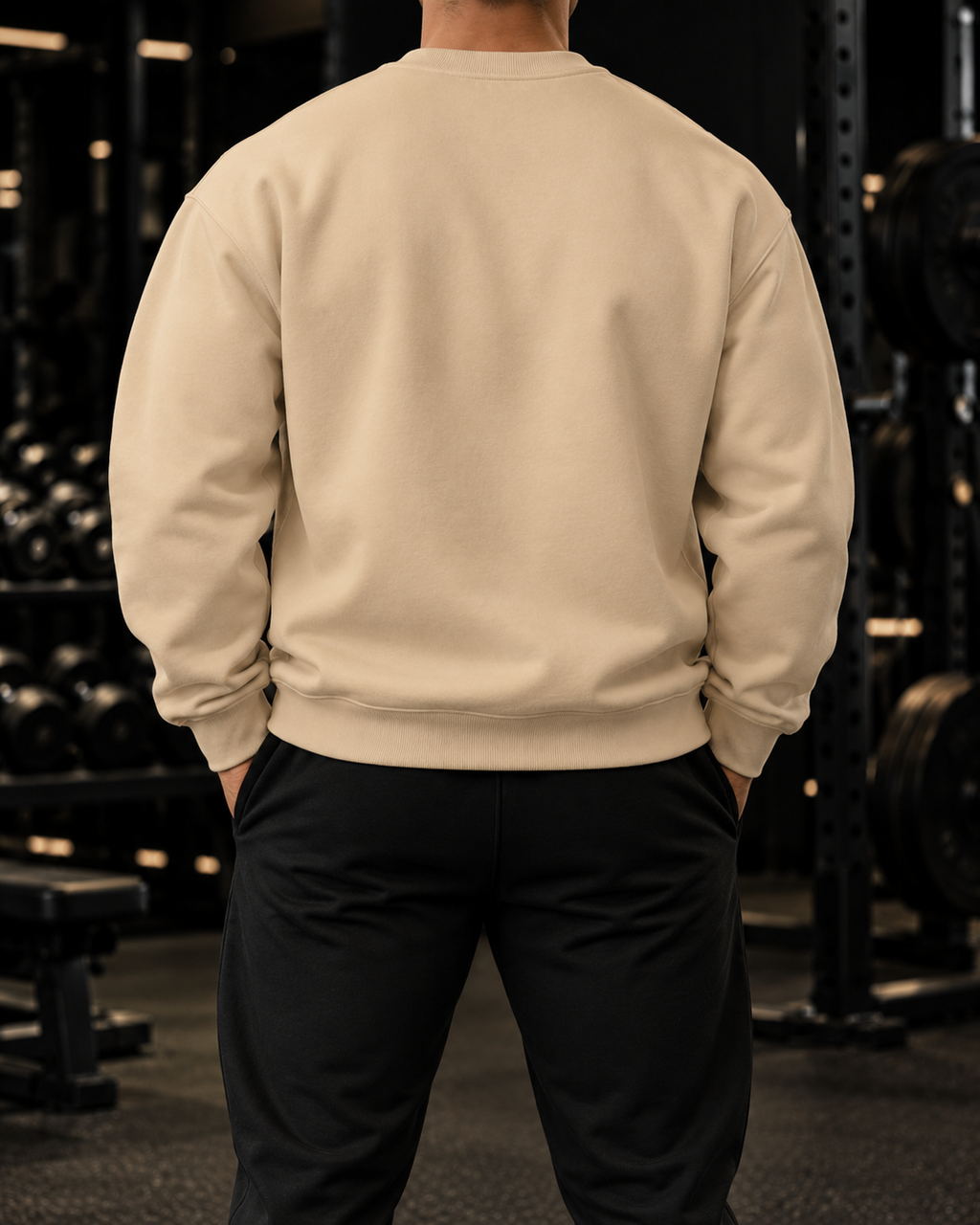 Unisex Oversized Crewneck Sweatshirt - White Logo