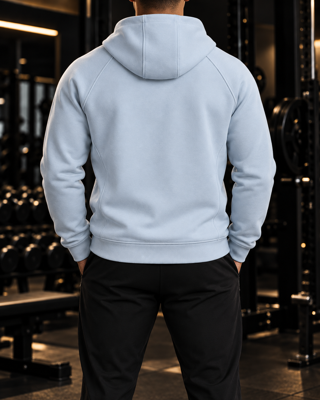Unisex Raglan Full Zip Hoodie - White Logo